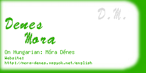 denes mora business card