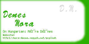 denes mora business card